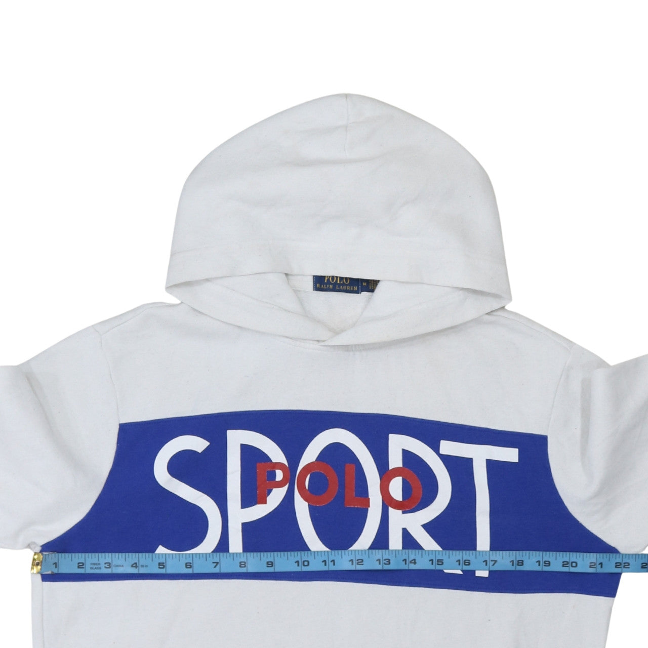 Mens UK Size M Polo Ralph Lauren White Pullover Hoodie