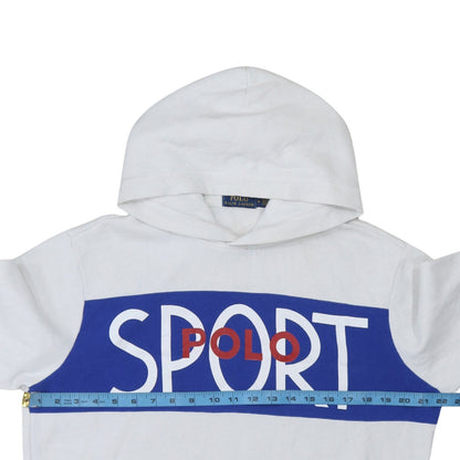 Mens UK Size M Polo Ralph Lauren White Pullover Hoodie
