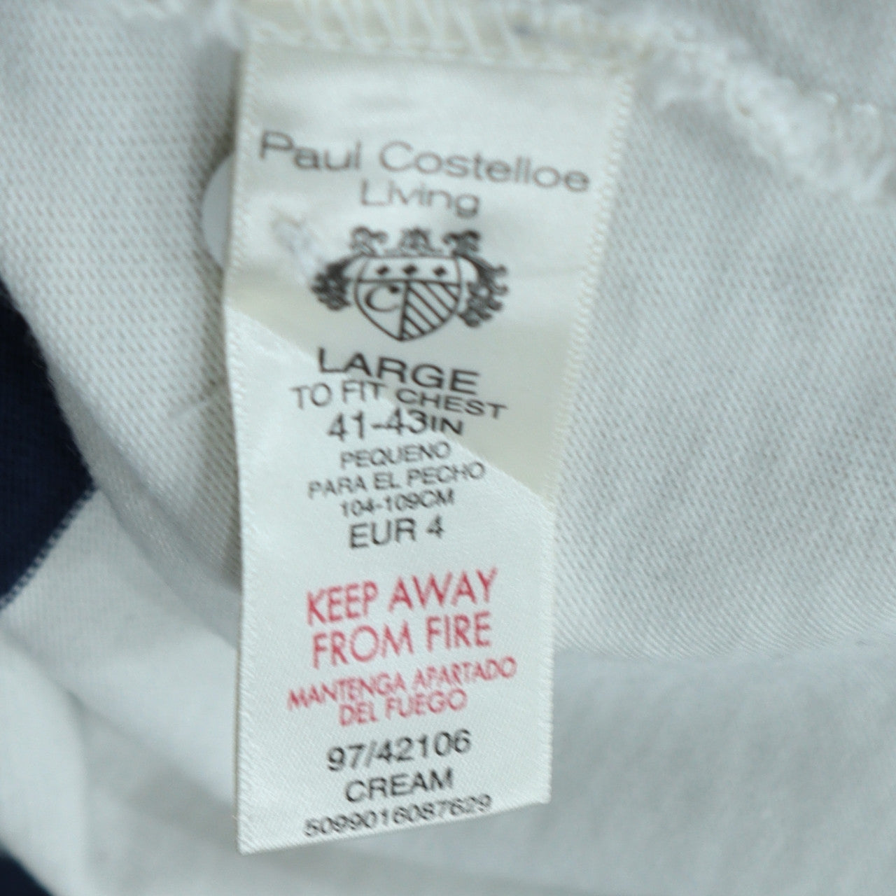 Mens UK Size L Paul Costelloe White Pullover Sweatshirt