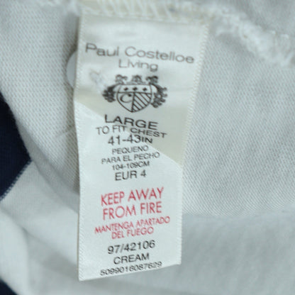Mens UK Size L Paul Costelloe White Pullover Sweatshirt