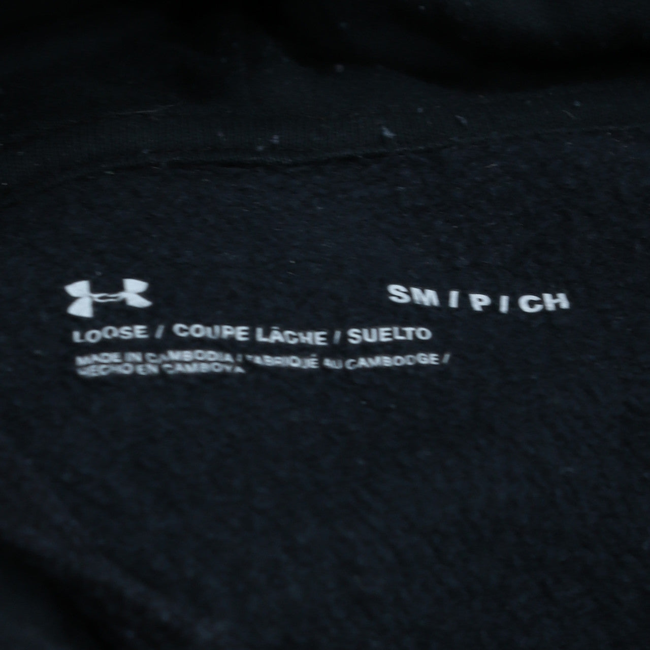 Mens UK Size S Under armour Black Pullover Hoodie