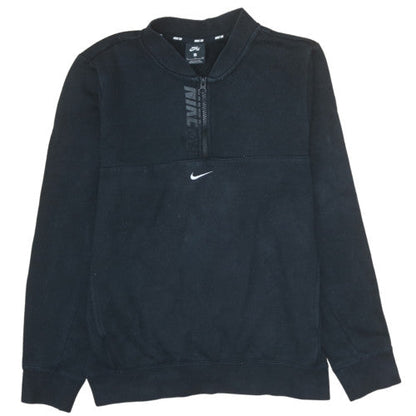Mens UK Size S Nike Black 1/2 Zip Sweatshirt