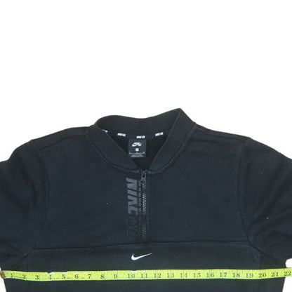 Mens UK Size S Nike Black 1/2 Zip Sweatshirt