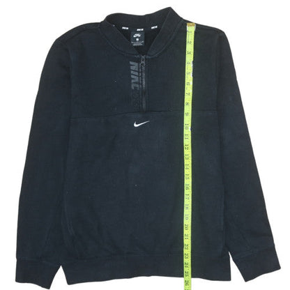 Mens UK Size S Nike Black 1/2 Zip Sweatshirt