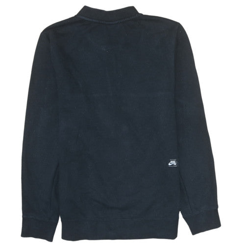 Mens UK Size S Nike Black 1/2 Zip Sweatshirt