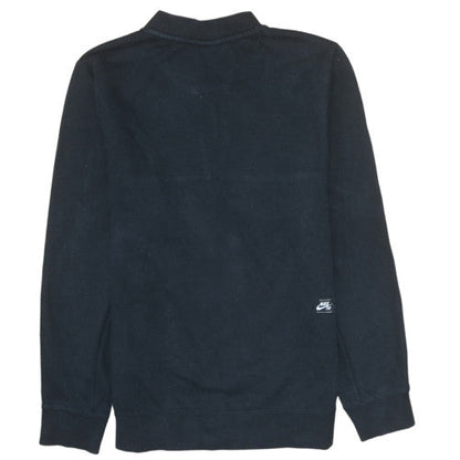 Mens UK Size S Nike Black 1/2 Zip Sweatshirt