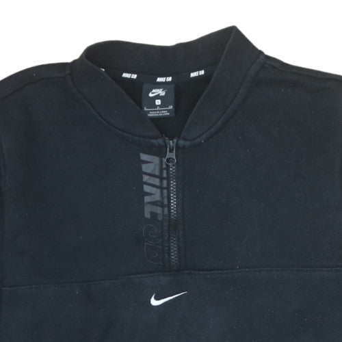 Mens UK Size S Nike Black 1/2 Zip Sweatshirt