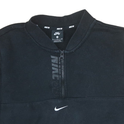 Mens UK Size S Nike Black 1/2 Zip Sweatshirt
