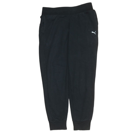 Mens UK Size S PUMA Regular Fit Jogger Black Trousers