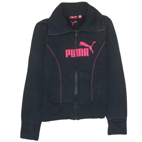 Womens UK Size S PUMA Black Full Zip Sweatshirt