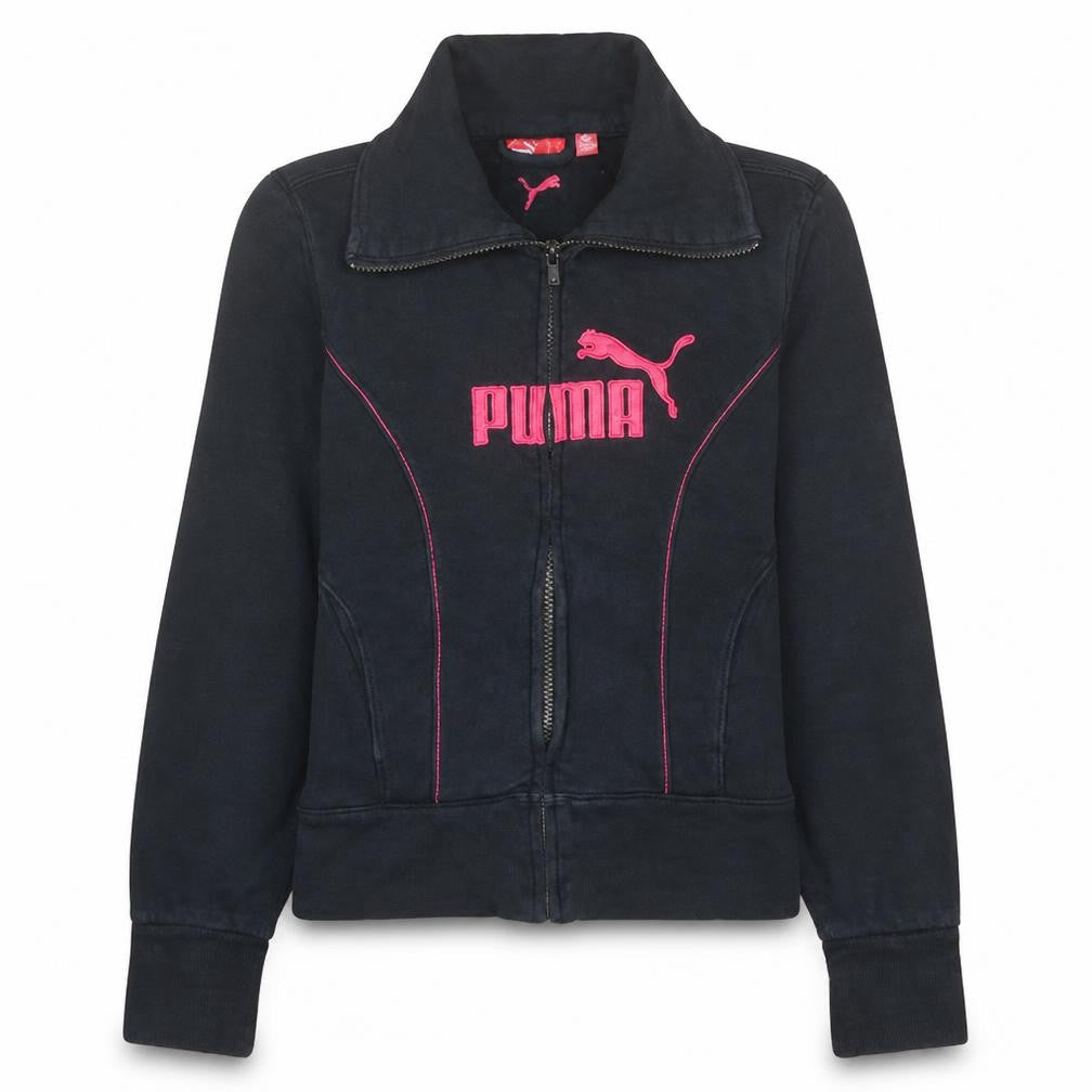 Womens UK Size S PUMA Black Full Zip Sweatshirt