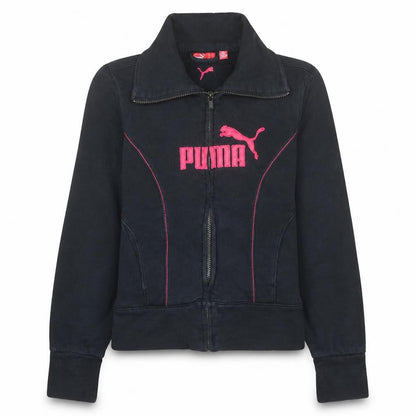 Womens UK Size S PUMA Black Full Zip Sweatshirt