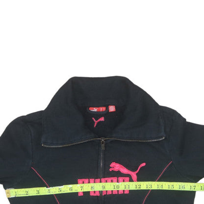 Womens UK Size S PUMA Black Full Zip Sweatshirt