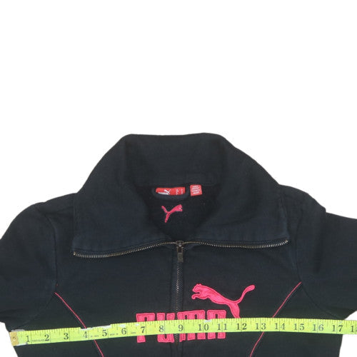 Womens UK Size S PUMA Black Full Zip Sweatshirt