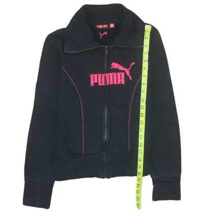 Womens UK Size S PUMA Black Full Zip Sweatshirt