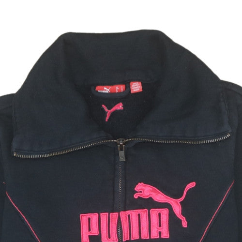 Womens UK Size S PUMA Black Full Zip Sweatshirt