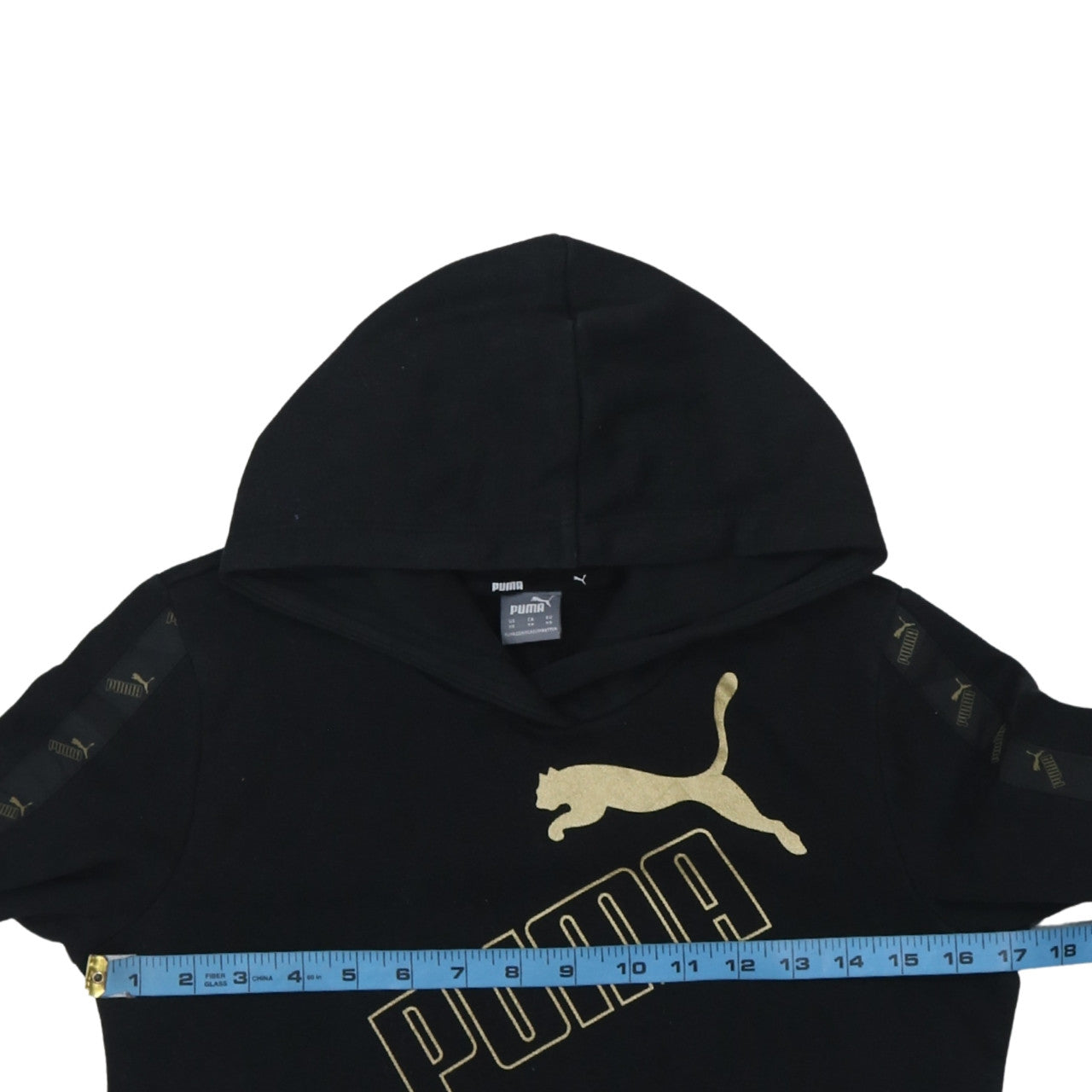 Mens UK Size XS PUMA Black Pullover Hoodie
