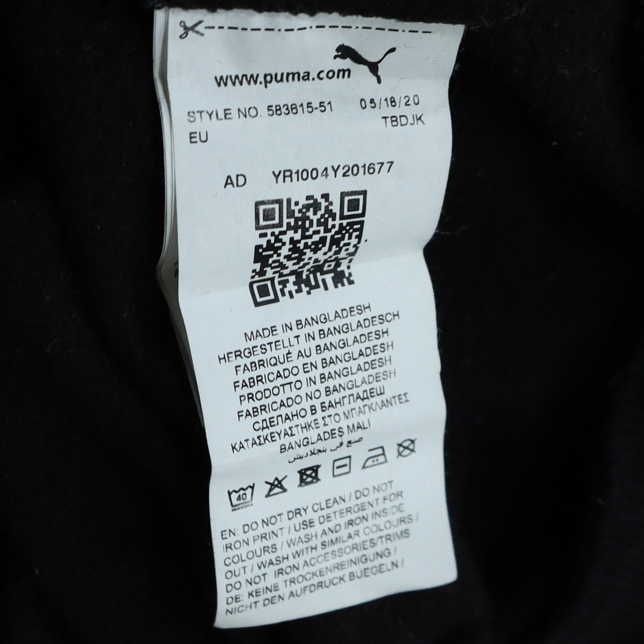 Mens UK Size XS PUMA Black Pullover Hoodie