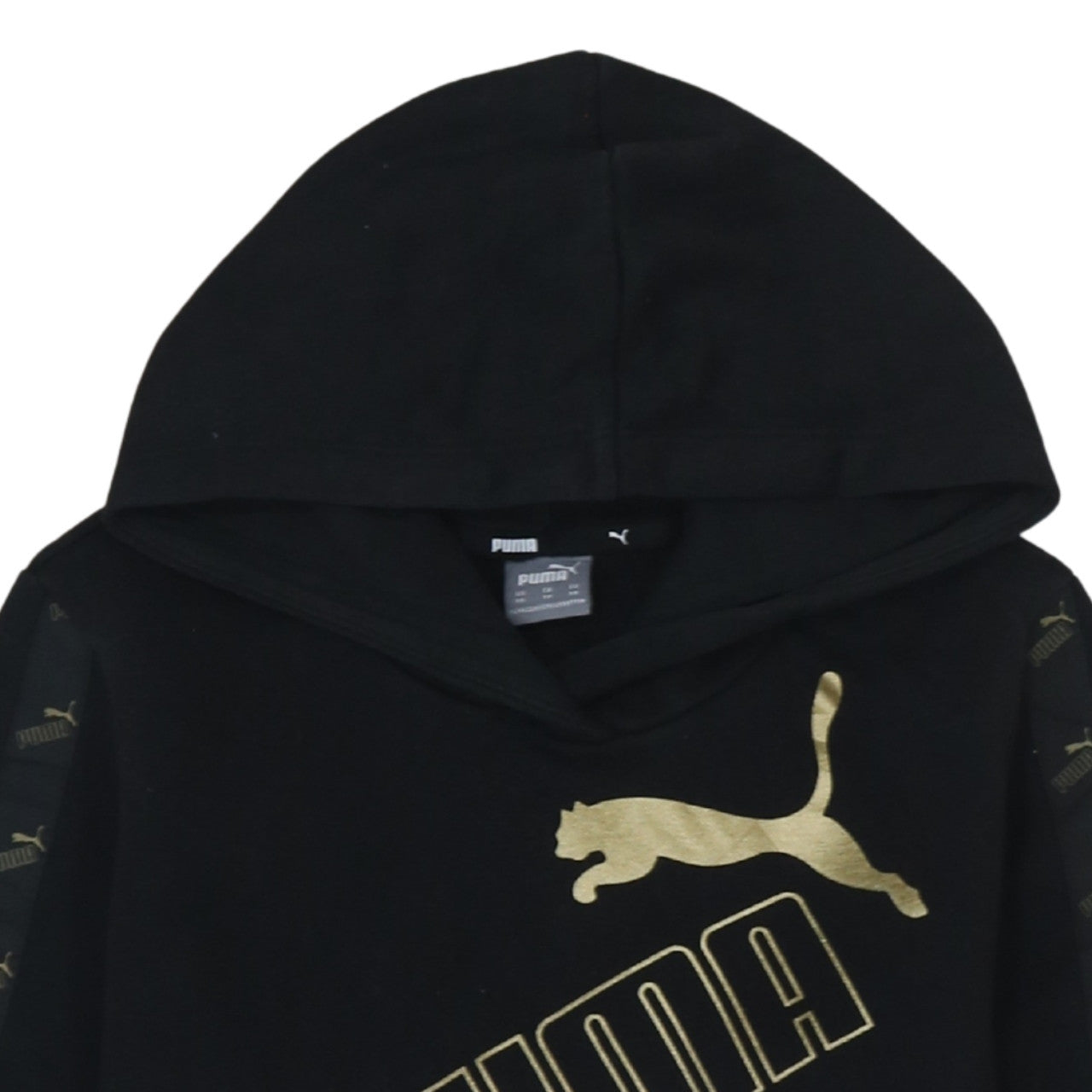 Mens UK Size XS PUMA Black Pullover Hoodie