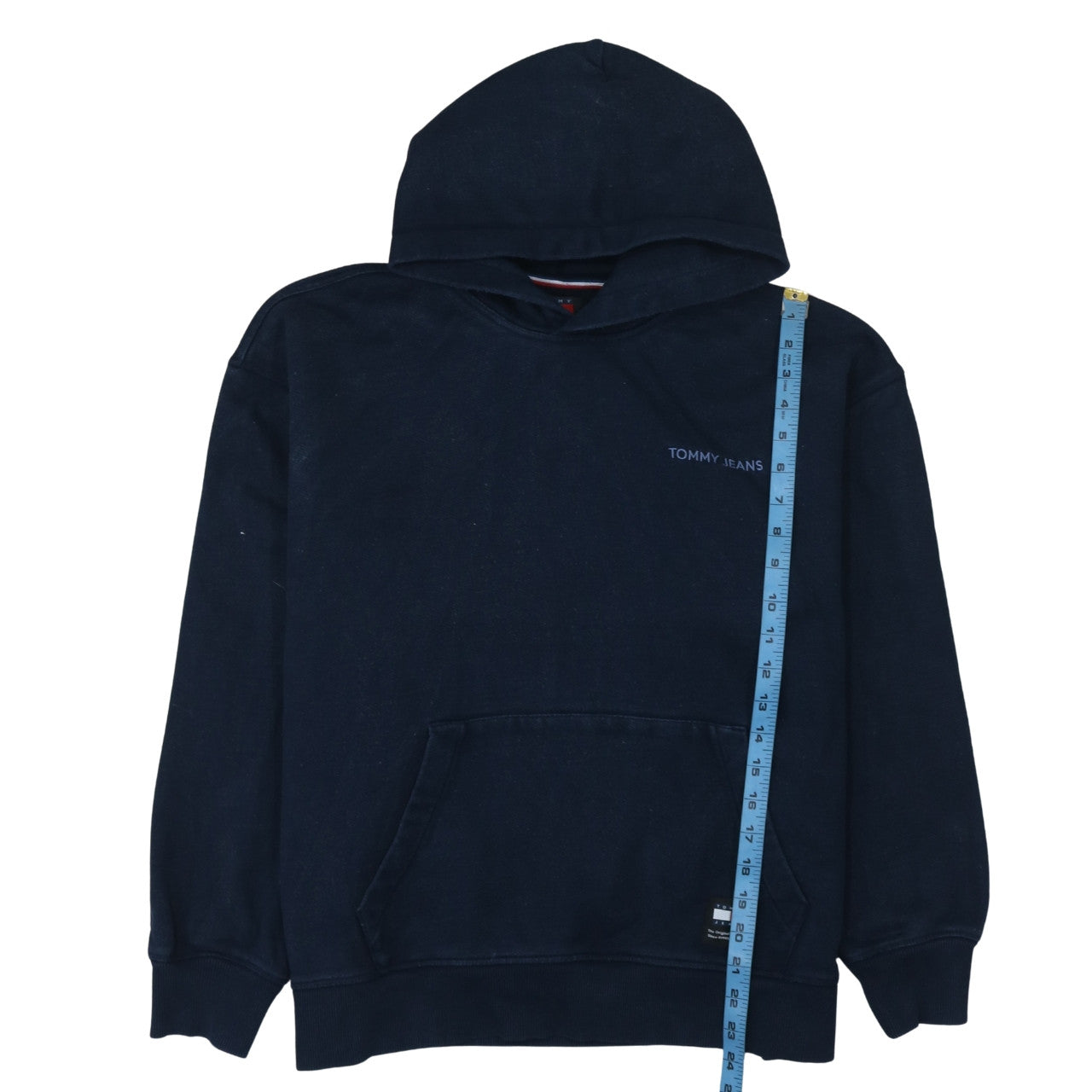 Mens UK Size M Tommy Jeans Blue Pullover Hoodie