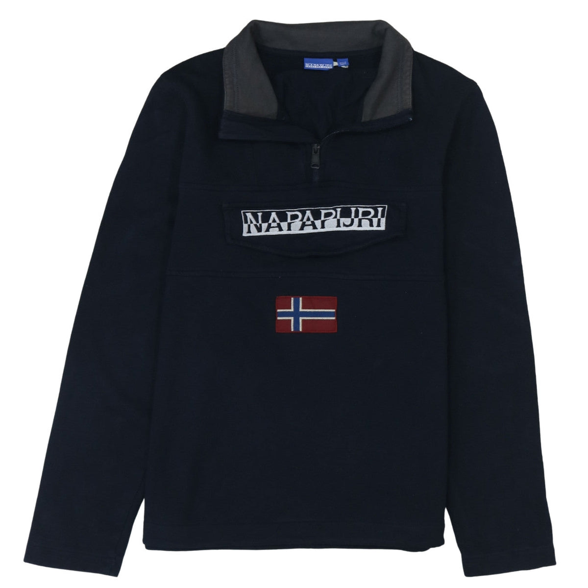 Mens UK Size S Napapijri Blue Pullover Sweatshirt