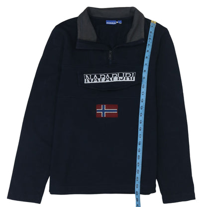 Mens UK Size S Napapijri Blue Pullover Sweatshirt