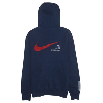 Mens UK Size S Nike Blue Pullover Hoodie