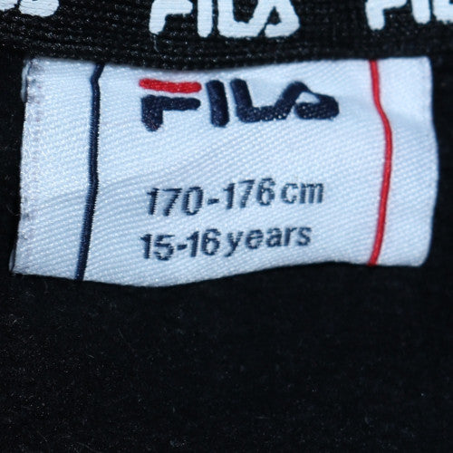 Boys UK Size 15-16 Years FILA Black Pullover Hoodie