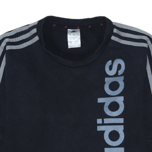 Mens UK Size M adidas Black Pullover Sweatshirt