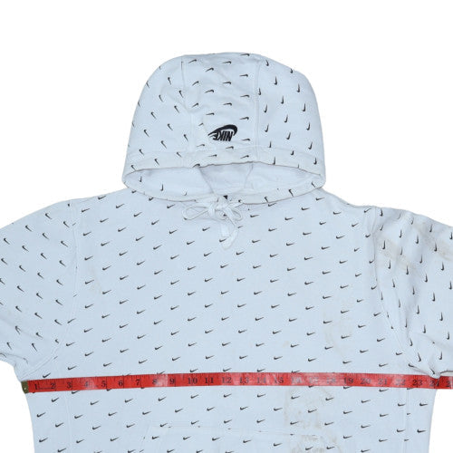 Mens UK Size M Nike White Pullover Hoodie