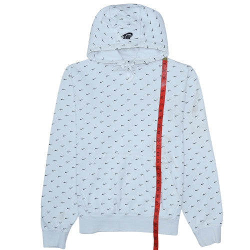 Mens UK Size M Nike White Pullover Hoodie