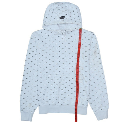 Mens UK Size M Nike White Pullover Hoodie