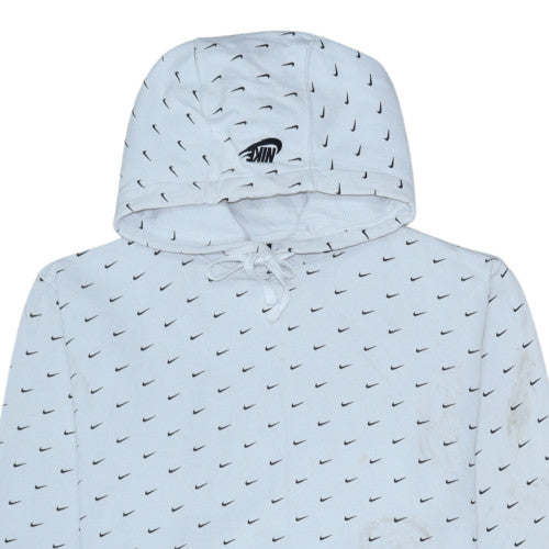 Mens UK Size M Nike White Pullover Hoodie