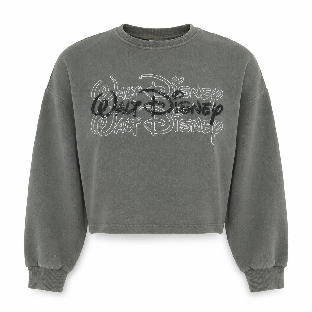 Womens UK Size 2XS Disney Grey Pullover Sweatshirt