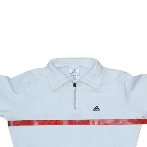 Womens UK Size 12 adidas White Pullover Sweatshirt