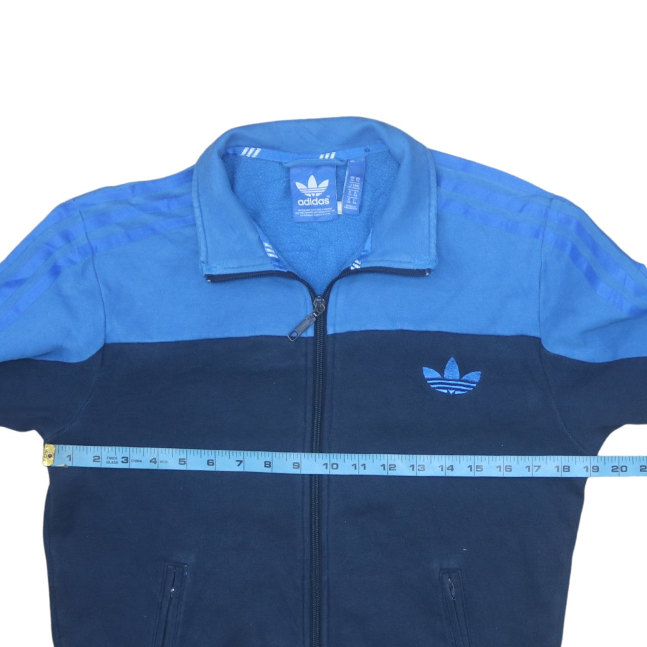 Mens UK Size XS adidas Blue Full Zip Sweatshirt