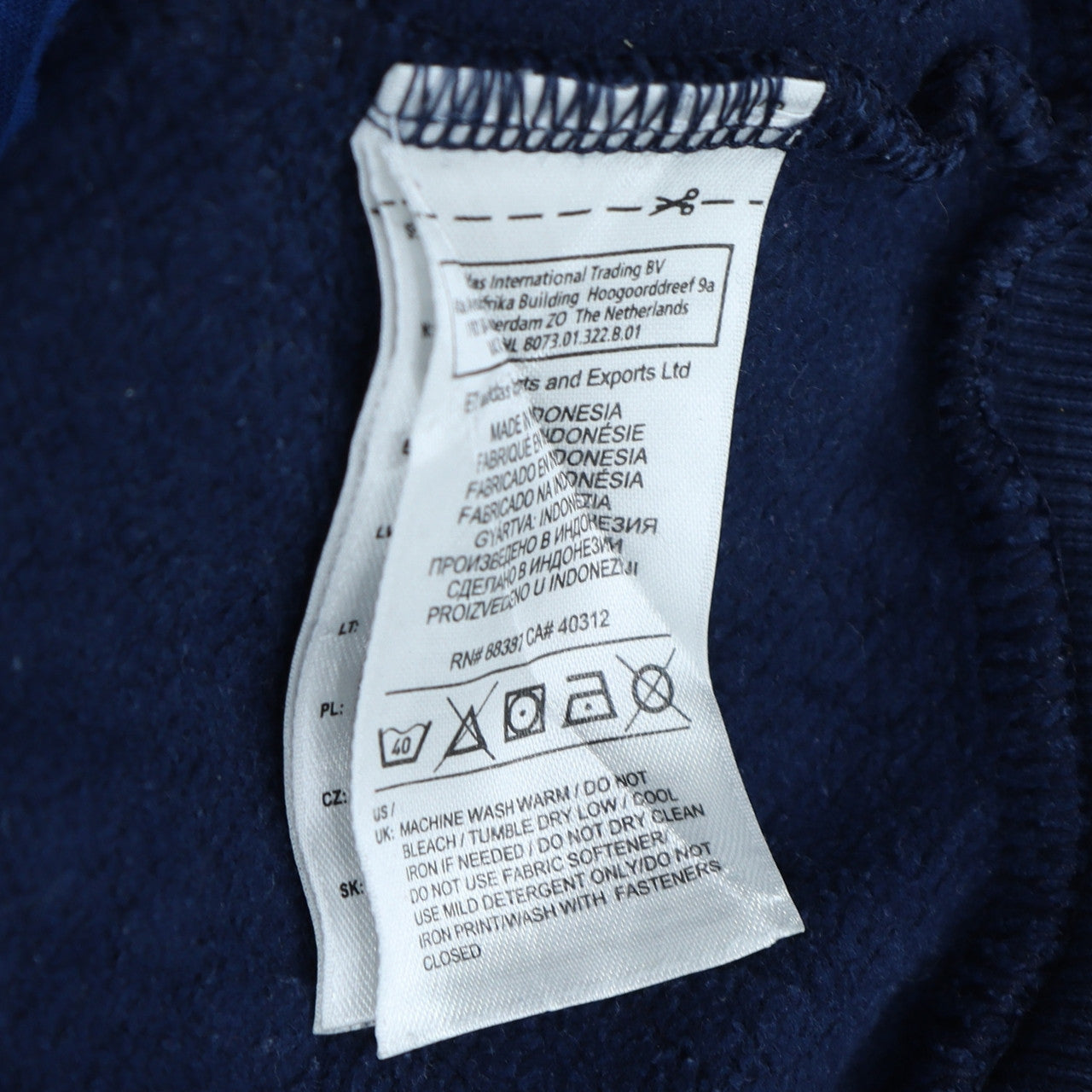 Mens UK Size XS adidas Blue Full Zip Sweatshirt