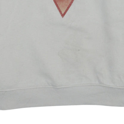 Unisex Adults UK Size XS Def Leppard White Pullover Sweatshirt