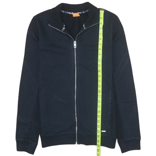 Mens UK Size M HUGO BOSS Black Full Zip Sweatshirt
