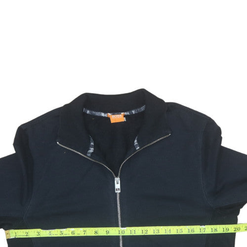 Mens UK Size M HUGO BOSS Black Full Zip Sweatshirt