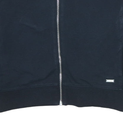 Mens UK Size M HUGO BOSS Black Full Zip Sweatshirt