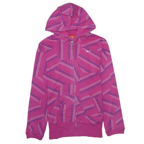 Womens UK Size 16/18 Nike Pink Full Zip Hoodie