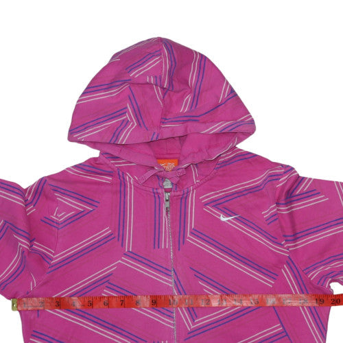 Womens UK Size 16/18 Nike Pink Full Zip Hoodie