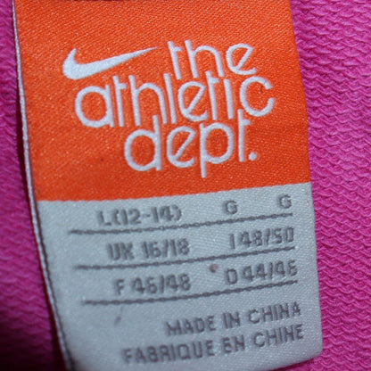Womens UK Size 16/18 Nike Pink Full Zip Hoodie
