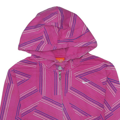 Womens UK Size 16/18 Nike Pink Full Zip Hoodie