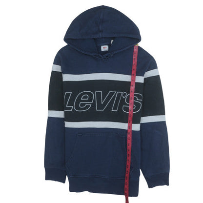 Mens UK Size M Levi's Blue Pullover Hoodie