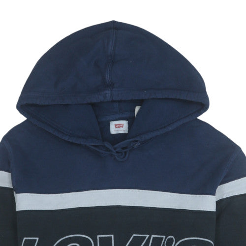 Mens UK Size M Levi's Blue Pullover Hoodie