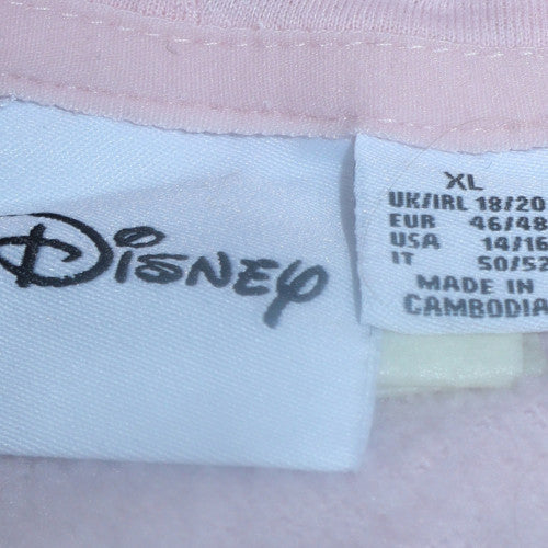 Womens UK Size XL Disney Pink Pullover Hoodie