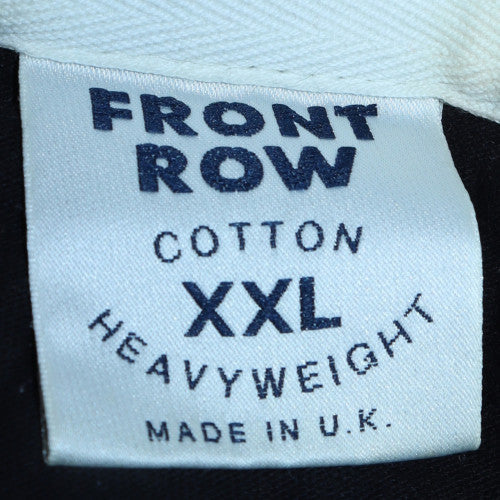 Mens UK Size 2XL Front Row Black Henley Sweatshirt