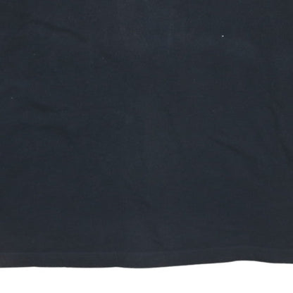 Mens UK Size 2XL Front Row Black Henley Sweatshirt